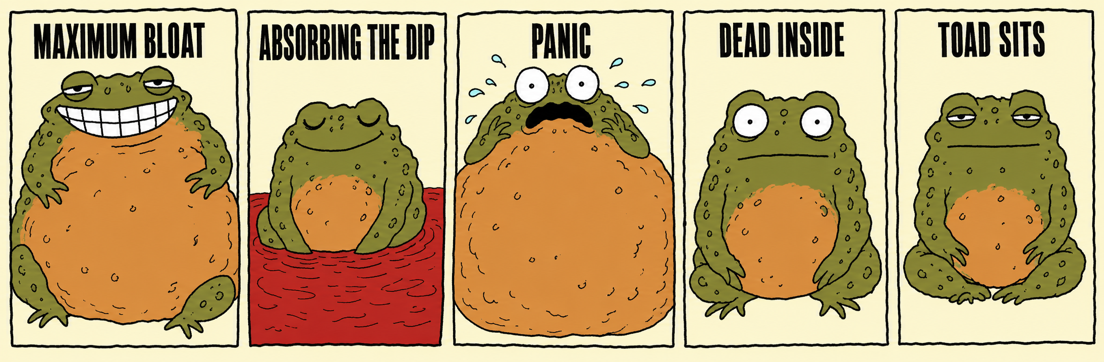 Reaction pack of the Bloated One's five expressions